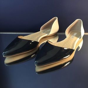 Boden navy and white flats